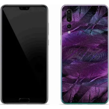 Pouzdro na mobilní telefon Gelový kryt mmCase na mobil Huawei P20 Pro - fialová pírka