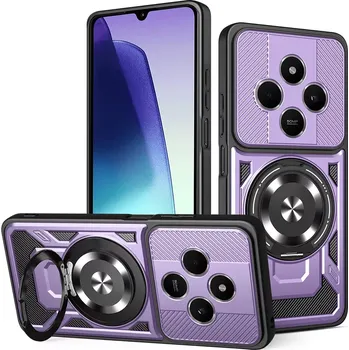 Pouzdro na mobilní telefon Kryt Xiaomi Redmi 14C / Poco C75, RuggedCam, fialový