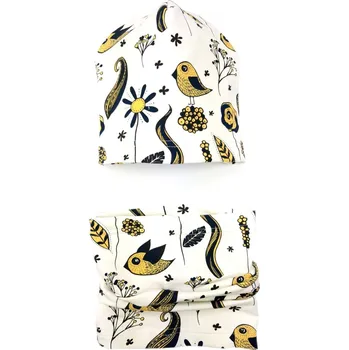 Kojenecké oblečení Bexa Jarní, podzimní čepice + komínek, Bird, granát Velikost: 110 (4-5r)