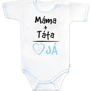 Kojenecký body Baby Nellys Body krátký rukáv s vtipným textem Baby Nellys, Máma+Táta, kluk Velikost: 74 (6-9m)