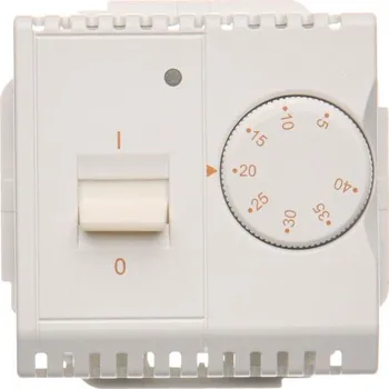 vypínač Termostat analogový s otočným voličem, s vnitřním teplotním senzorem, 16 A /, Simon Basic BMRT10W.02/11