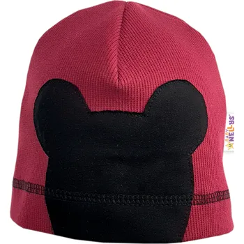 Kojenecký body Baby Nellys Jarní, podzimní čepice Mouse, vínová Velikost: 80-98 (9-36m)