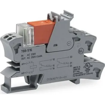 Relé Relé rozhraní 24V ac DPDT Lišta DIN 8A 250V ac 788 250V ac