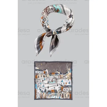 Šátek Aradesa Hedvábný šátek Carré-06