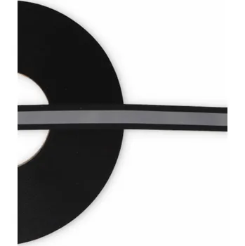 Reflexní popruh, páska na tkanině, ČERNÁ, 20mmx1m