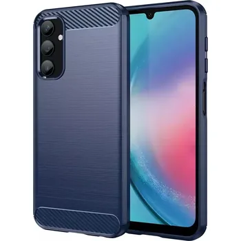Pouzdro na mobilní telefon Kryt Samsung Galaxy A55 5G, Armored Carbon modrý