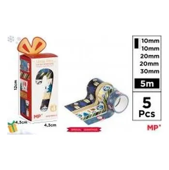 Set školních potřeb Taśmy dekoracyjne świąteczne washi 5szt (pl, 2000, MP Main Paper)