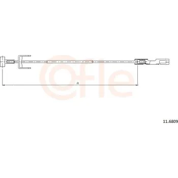 Lanko parkovací brzdy Lanovod parkovací brzdy COFLE 92.11.6809