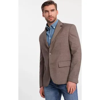 Pánské sako OMBRE OM-BLZB-0116 BROWN M