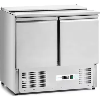 Chladicí stůl 2-dveřový salátový 257 l, s nerezovým víkem