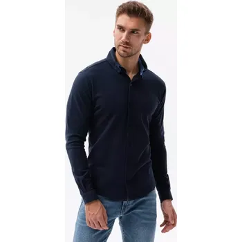 Pánská košile Pánská košile OMBRE OM-SHCS-0177 NAVY BLUE XXL