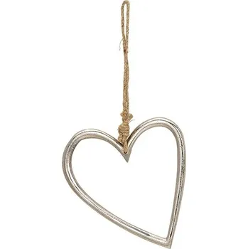 Kovové srdce na zavěšení 15x18x1 cm