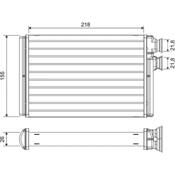 Výměník tepla Výměník tepla, vnitřní vytápění VALEO WYPRZEDA˝ 811576