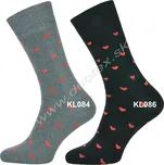 STEVEN Valentýnské ponožky Steven-136-084 Barva: KL084-sivá, Velikost: 44-46(29-30)