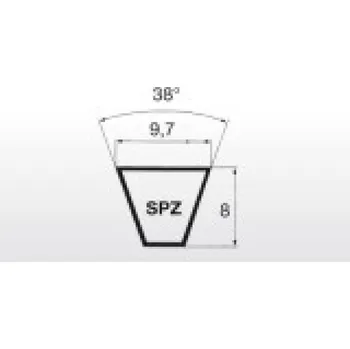 MEGADYNE Klínový řemen SPZ 1387 Lw - 9,7x1400 La Extra