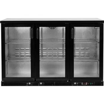 Lednice Chłodziarka do butelek, 341 l, dynamiczne chłodzenie, automatyczne odszranianie, aluminium, zamek