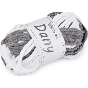 Příze Pletací žinylková příze Dany 100 g - 4 šedá