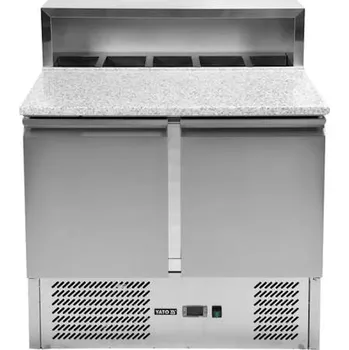 Příprava pizzy Chladicí stůl 2-dveřový na pizzu s nástavcem