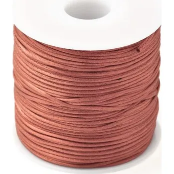 Stuha EU Saténová šňůrka 1mm hnědá