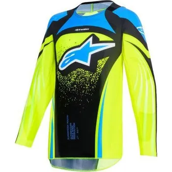 Moto dres Dres TECHSTAR NOMUR YOUTH, ALPINESTARS, dětské (tmavě modrá/žlutá fluo/modrá) 2026 M