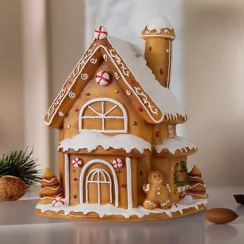 PM Euro Trading Dekorace Perníková chaloupka, 18 cm 496449