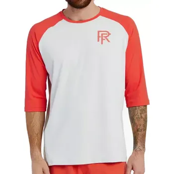 cyklistický dres Race Face Pánský dres Race Face Commit 3/4 Tech Top Coral velikost S