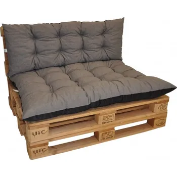 Podsedák Polstry na paletový nábytek sada Basic - látka šedý melír