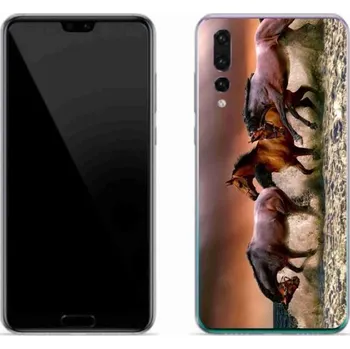 Pouzdro na mobilní telefon Gelový obal mmCase na mobil Huawei P20 Pro - koně 1