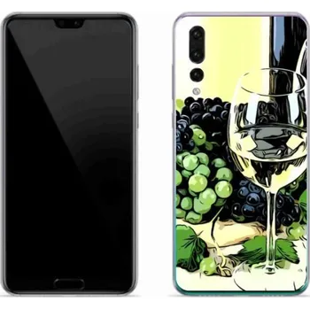 Pouzdro na mobilní telefon Gelový kryt mmCase na mobil Huawei P20 Pro - sklenka vína