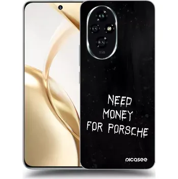 Pouzdro na mobilní telefon Picasee silikonový průhledný obal pro Honor 200 5G - Black Fuel