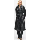 KABÁT KARL LAGERFELD PERFORATED FAUX LEATHER TRENCH BLACK