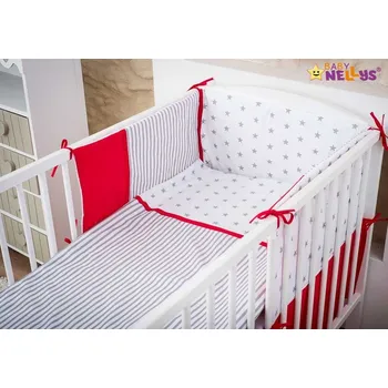 Příslušenství pro dětskou postel a kolébku Baby Nellys Mantinel s povlečením Stars be Love č. 10 Velikost povlečení: 120x90