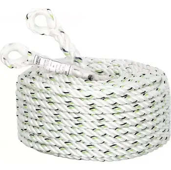 Lano Polyamidové stočené lano zakončené smyčkami, FA2010010/20/30/40/5030 m 14-16 mm