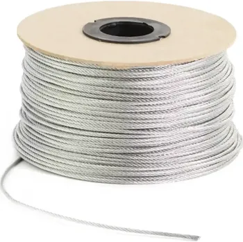 Lano Ocelové lano pozinkované na cívce 6x7+FC,B, DIN 30558 mm 6x7+FC (textilní duše) 100 m