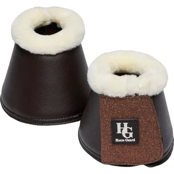 Koňské kamaše Horseguard Zvony Leela Glitter HorseGuard, s beránkem, pár, hnědé M