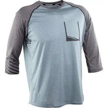 cyklistický dres Race Face Pánský dres RACE FACE dres 3/4 rukáv STAGE concrete velikost L