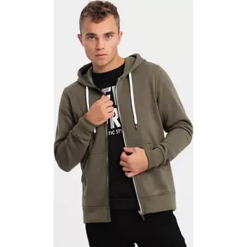 Pánská mikina Pánská mikina OMBRE OM-SSBZ-0118 DARK OLIVE GREEN S