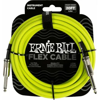 Ernie Ball Flex Green 6 m Rovný - Rovný Nástrojový kabel
