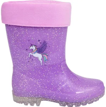 Dívčí zimní obuv Equipage Holínky zateplené Light Glitter Equipage, dětské, purple haze 32