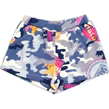 Mrofi Dívčí kraťasy s kapsami, bavlna Army, Mrofi, modré Velikost: 86 (12-18m)