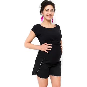 Be MaaMaa Těhotenské kraťasy Pola - černé, vel. XS Velikost oblečení: XS (32-34)