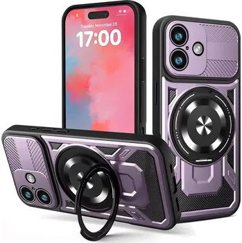 Pouzdro na mobilní telefon Kryt iPhone 17, RuggedCam, fialový