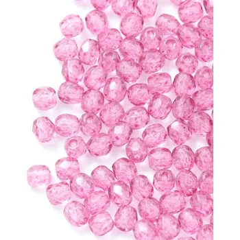 Korálek CZ Korálky broušené 4mm fuchsia 85501 (50ks)