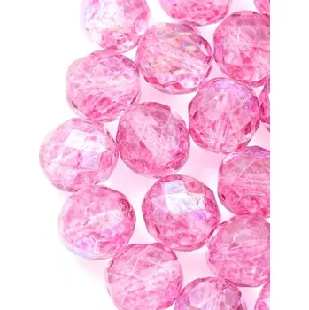 Korálek CZ Korálky broušené 10mm fuchsia AB 85501/28701 (15ks)