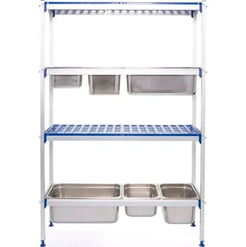 Dílenský regál Hliníkový regál pro GN kontejnery HENDI 812266