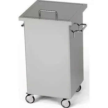 Odpadkový koš Mobilní kontejner na odpad s víkem 45x45x60 cm