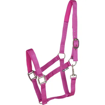 Horseguard Ohlávka se stříbrným kováním Nylon II HorseGuard, pink EXTRA FULL