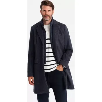 Pánský kabát Pánský kabát OMBRE OM-COWC-0121 NAVY BLUE XXL