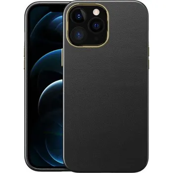 Pouzdro na mobilní telefon Nárazuvzdorný kryt s texturou kůže pro iPhone 13 Pro Max - černý