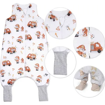 Kojenecké oblečení Baby Nellys Spací vak se zahrnovacími nohavičkami Baby fireman, vel. S, 68/86 Velikost koj. oblečení: 68-86 (6-18m)